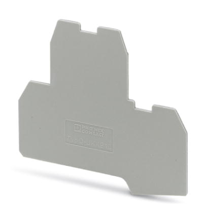 D-UKKB 10    End cover for modular terminal blocks, Length: 77.5 mm, Width: 1.5 mm, Height: 73 mm, Color: gray