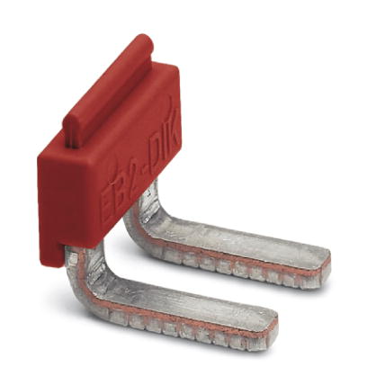 EB 2- DIK RD    Cross connector/jumper for modular terminal block, Number of positions: 2, Color: red