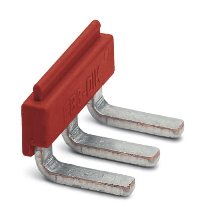 EB 3- DIK RD    Cross connector/jumper for modular terminal block, Number of positions: 3, Color: red