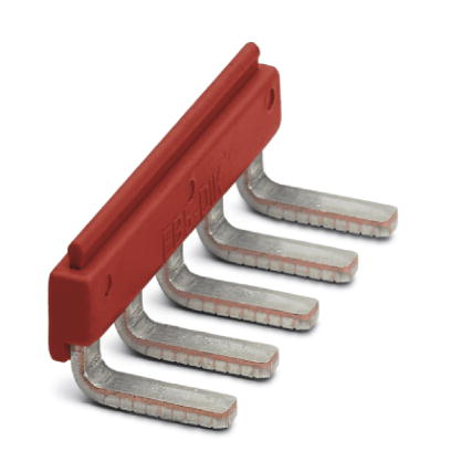 EB 5- DIK RD    Cross connector/jumper for modular terminal block, Number of positions: 5, Color: red