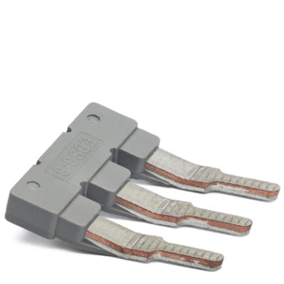 EBS 3- 8    Cross connector/jumper for modular terminal block, Number of positions: 3, Color: gray