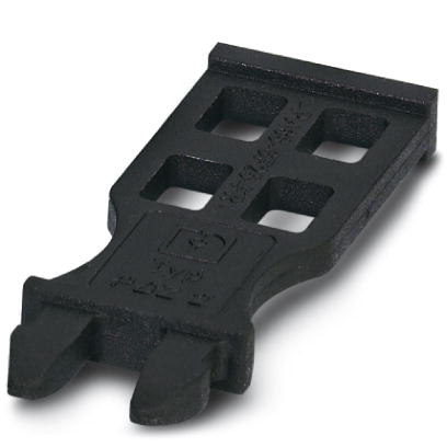 PDZ/2    Strain relief for COMBI plugs, Length: 3 mm, Width: 9.6 mm, Height: 23 mm, Number of positions: 2, Color: black