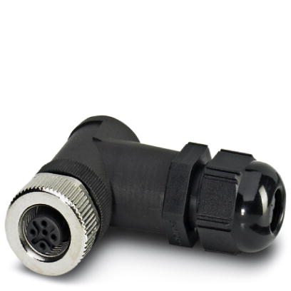 SACC-M12FR-5CON-PG9-M SKIN    Sensor/actuator socket, angled, 5-pos., M12, A-coded, screw connection