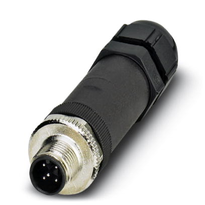 SACC-M12MS-5CON-PG9-M SKIN    Sensor/actuator connector, straight, 5-pos., M12, A-coded, screw conne