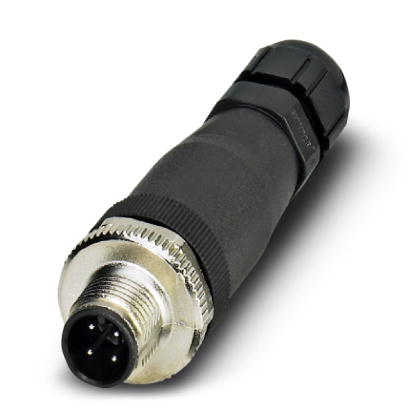 SACC-M12MS-4CON-PG 7-M SKIN    Sensor/actuator connector, straight, 4-pos., M12, A-coded, screw conn