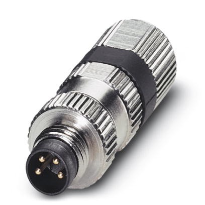 SACC-M 8MS-4PCON    Sensor/actuator connector, male, straight, 4-pos., M8, Piercecon^?, metal knurl,