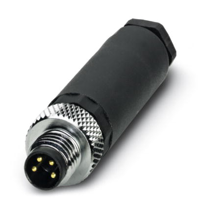 SACC-M 8MS-4CON-M-SW    Sensor/actuator connector, male, straight, 4-pos., M8, screw connection, met