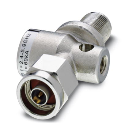 CN-LAMBDA/4-5.9-SB    Attachment plug with Lambda/4 technology as surge protection for coaxial signal interfaces. Connection: N connectors male/female