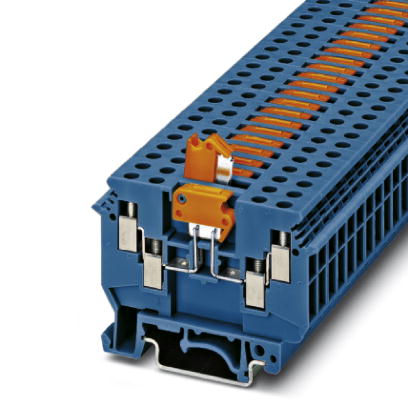 UDK 4-MTK-P/P BU    Feed-through modular terminal block, Connection type: Screw connection, Cross section: 0.2 mm? - 6 mm?, AWG: 24 - 12, Nominal curr