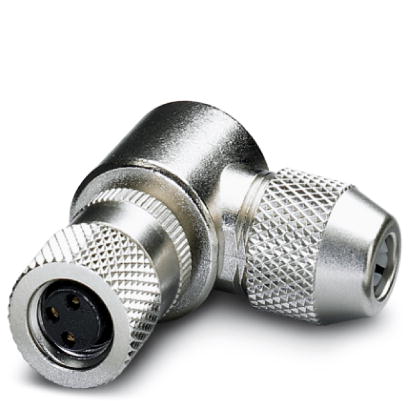 SACC-M 8FR-3CON-SH    Sensor/actuator connector, socket, angled, 3-pos., M8, shielded, solder connec
