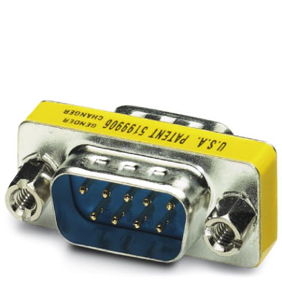VS-09-GC-ST/ST    D-SUB contact insert, shell size 1, with nine signal contacts, contact type pin, g