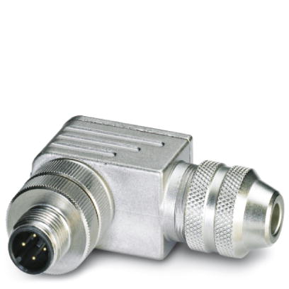 SACC-M12MR-4CON-PG 7-SH    Sensor/actuator connector, male, angled, 4-pos., M12, shielded, A-coded,