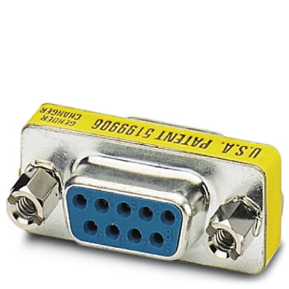 VS-09-GC-BU/BU    D-SUB contact insert, shell size 1, with nine signal contacts, contact type socket