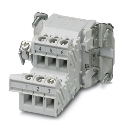 HC-B 6-A-UT-PER-F    HEAVYCON terminal adapter female insert, B6 series, 6-pos., left protective con
