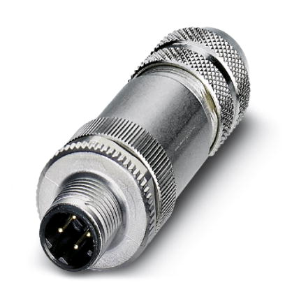 SACC-M12MSD-4CON-PG 9-SH    Bus system plug connector, male, straight, 4-pos., M12, shielded, D-code