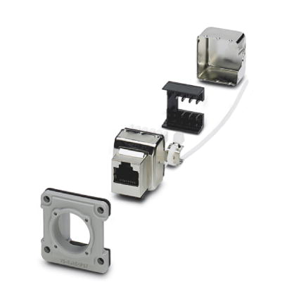VS-08-A-RJ45/MOD-1-IP67-SETLSA    RJ45 panel mounting frame, IP67, modular (Keystone), for square pa