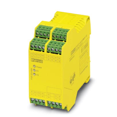 PSR-SPP-24UC/ESAM4/8X1/1X2    1 or 2-channel safety relay for emergency off and safety door circuits, 8 N/O contacts, 1 N/C contact, undelayed, option
