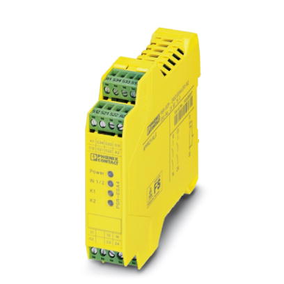 PSR-SCP- 24UC/ESA4/2X1/1X2    2-channel safety relay for emergency off and safety door circuits, 2 N/O contacts, 1 N/C contact, undelayed, automatic a