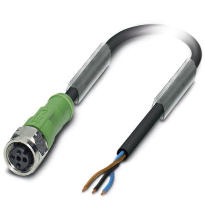 SAC-3P-10,0-PVC/M12FS VA    Sensor/actuator cable, straight female connector M12, 3-pos., cable leng