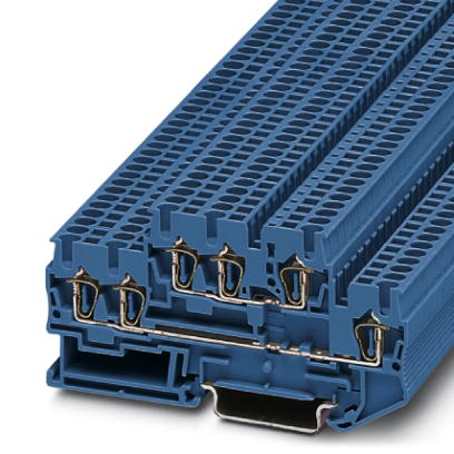 STTB 2,5-TWIN BU    Feed-through modular terminal block, Cross section: 0.08 mm? - 4 mm?, AWG: 28 - 12, Connection type: Spring-cage connection, Width