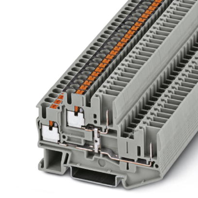 PTTB 2,5/2P-PV    Feed-through modular terminal block, Cross section: 0.14 mm? - 4 mm?, AWG: 26 - 12, Connection type: Leg spring connection, Width: 5