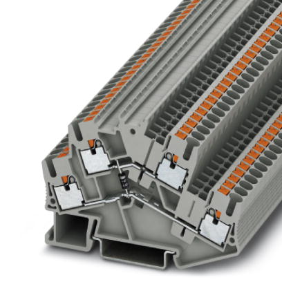 PTTBS 2,5-DIO/O-U    Feed-through modular terminal block, Type of connection: Leg spring connection, Leg spring connection, Cross section: 0.14 mm? -