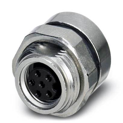 SACC-DSI-M 8FS-6CON-L180    Sensor/actuator flush-type connector, socket, 6-pos., M8, rear/screw mou