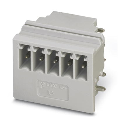 MCO 1,5/ 5-G1R-3,5 KMGY    Header, Nominal current: 8 A, Nom. voltage: 160 V, Pitch: 3.5 mm, Number of positions: 5, Color: light gray, Assembly: Sold