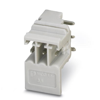 MCO 1,5/ 3-G1R-3,5 KMGY    Header, Nominal current: 8 A, Nom. voltage: 160 V, Pitch: 3.5 mm, Number of positions: 3, Color: light gray, Assembly: Sold