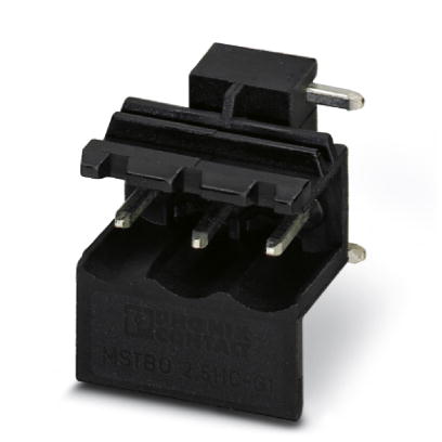 MSTBO 2,5/ 3-G1R BK    Header, Color: black, Assembly: Soldering
