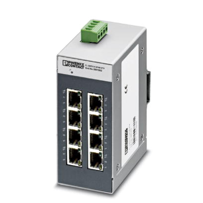FL SWITCH SFNB 8TX Ethernet switch, 8 TP RJ45 ports, automatic detection of data transmission rate of 10/100 mbps (RJ45), autocrossing function