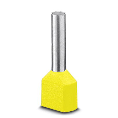 AI-TWIN 2X 6 -14 YE    Ferrule, Length: 25 mm, Color: yellow