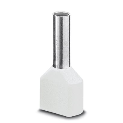 AI-TWIN 2X 0,5 - 8 WH    Ferrule, Length: 15 mm, Color: white