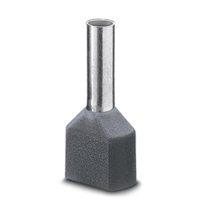 AI-TWIN 2X 4 -12 GY    Ferrule, Length: 23 mm, Color: gray