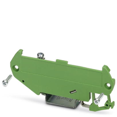 UM 72-SEPEF/L    Side element, left, with foot, width: 5 mm, length: 72 mm, for mounting on NS 32 or NS 35/7,5, with PE contact to the DIN rail