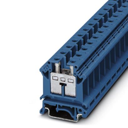 UIK 16 BU    Feed-through modular terminal block, Screw connection, Cross section: 2.5 mm? - 25 mm?, AWG: 12 - 4, Width: 12 mm, Color: blue, Mounting
