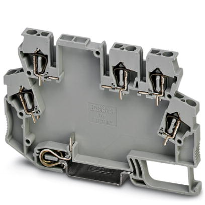 STTCO-LG 2,5/5 LA-PE GY    Housing fully equipped, with opening for LED and additional PE contact, 5-pos., color: Gray