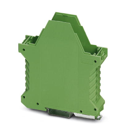 ME 22,5 UTG/FE BU    Lower part of housing, housing closed, fully assembled, with integrated functional earth ground contact, and metal foot catch