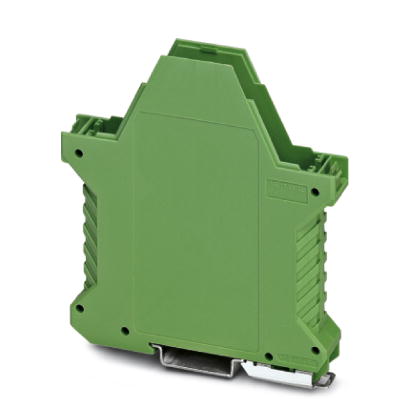 ME 17,5 UTG/FE GN    Lower part of housing, housing closed, fully assembled, with integrated functional earth ground contact, and metal foot catch