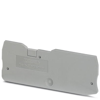 D-QTC 2,5-TWIN    End cover for modular terminal blocks, Length: 82.5 mm, Width: 2.2 mm, Color: gray