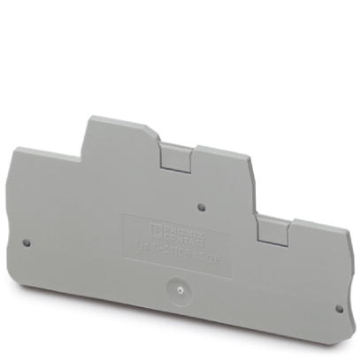 D-QTTCB 1,5/2P    End cover for modular terminal blocks, Length: 87.8 mm, Width: 2.2 mm, Height: 49.9 mm, Color: gray
