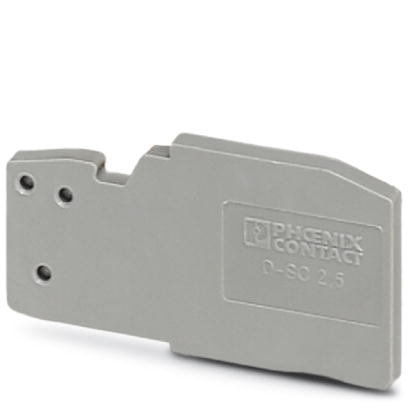 D-SC 2,5    End cover for modular terminal blocks, Color: gray