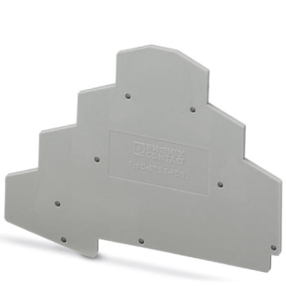 D-ST 2,5-PE/3L    End cover for modular terminal blocks, Length: 98.5 mm, Width: 2.2 mm, Height: 73 mm, Color: gray