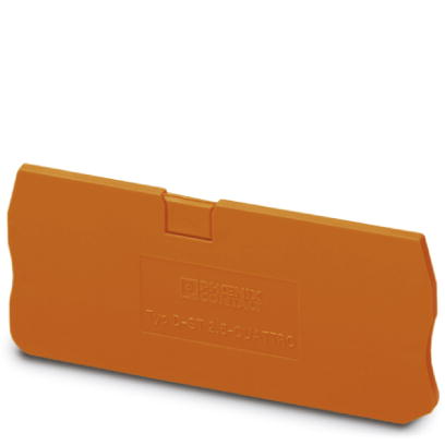 D-ST 2,5-QUATTRO OG    End cover for modular terminal blocks, Length: 72 mm, Width: 2.2 mm, Height: 36.5 mm, Color: orange