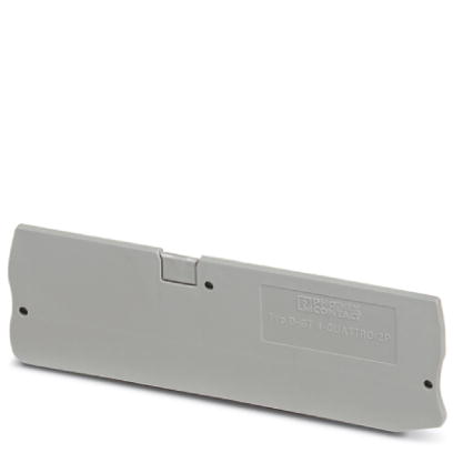 D-ST 4-QUATTRO/2P    End cover for modular terminal blocks, Length: 97.2 mm, Width: 2.2 mm, Height: 36.5 mm, Color: gray