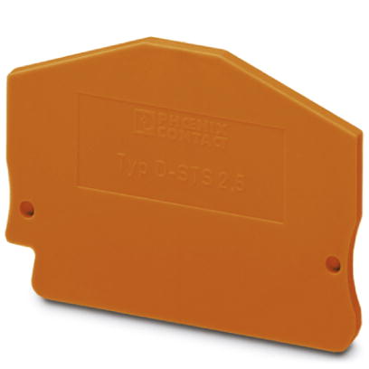 D-STS 2,5 OG    End cover for modular terminal blocks, Length: 51 mm, Width: 2.2 mm, Height: 43 mm, Color: orange