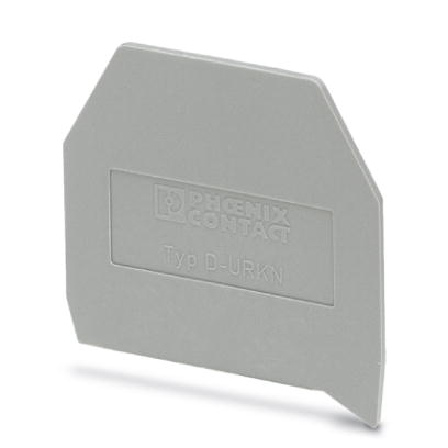 D-URKN    End cover for modular terminal blocks, Length: 43 mm, Width: 1.5 mm, Color: gray
