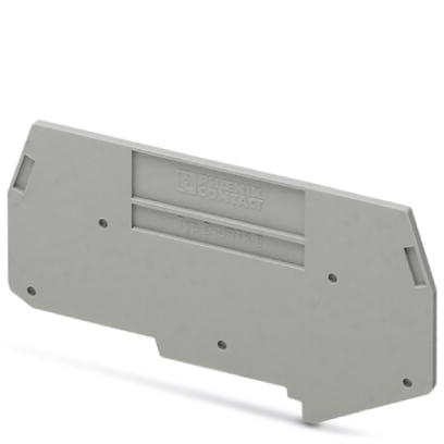 D-URTK 6    End cover for modular terminal blocks, Length: 91 mm, Width: 2 mm, Color: gray