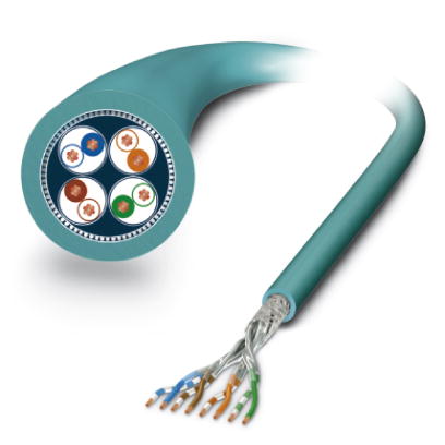 VS-OE-OE-94F-100,0    Bus system cable, ETHERNET, 8-wire, shielded, PUR halogen-free, blue outer she