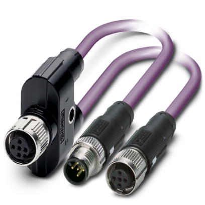 SAC-5PY-F/2X 0,5-920-MS-FS    Bus system Y cable, DeviceNet/CANOpen, 5-pos., PUR halogen-free violet